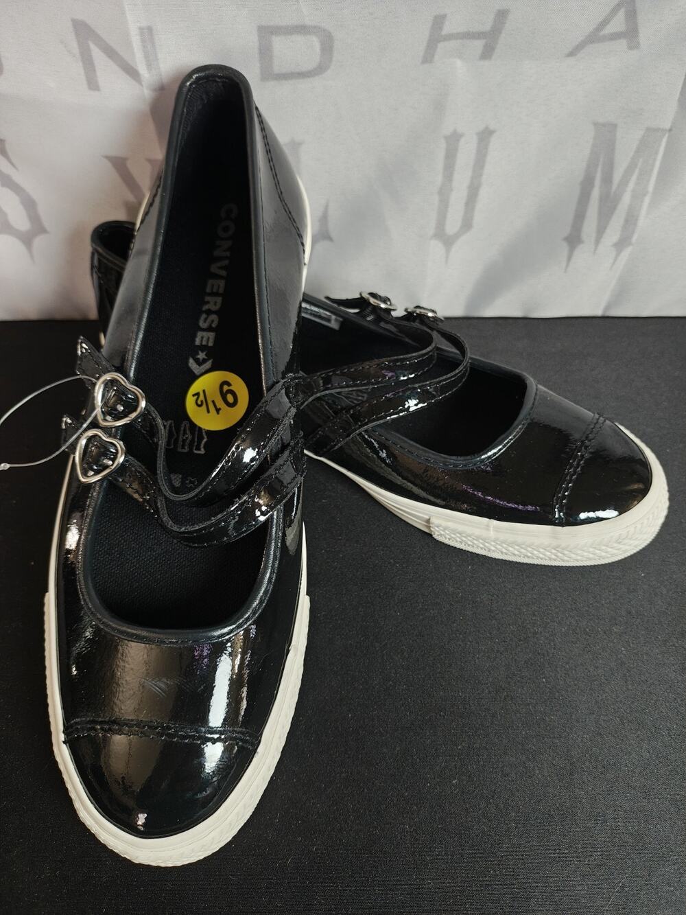CONVERSE Women's 9.5 Chuck Taylor All Star Dainty Mary Jane Black Slip On New